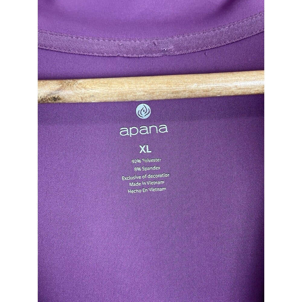 Apana Jacket Women XL Purple Full Zip Athletic Yoga Lightweight - Picture 4 of 12